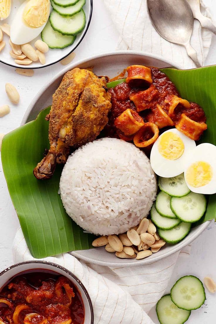 Nasi Lemak Sotong Sambal Petai
